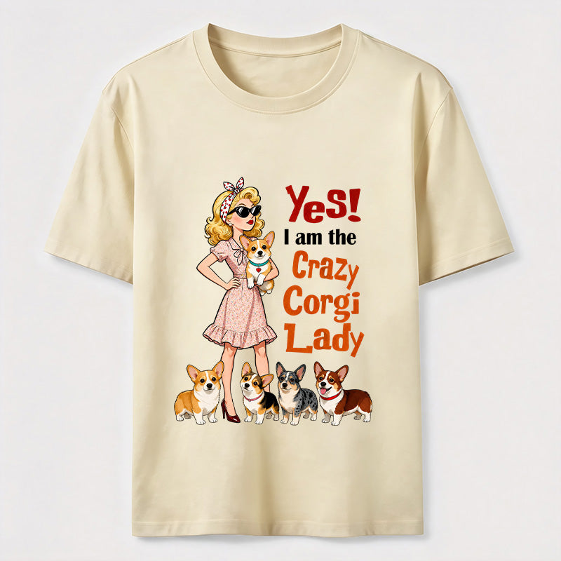 Crazy Corgi Lady Classic T-Shirt