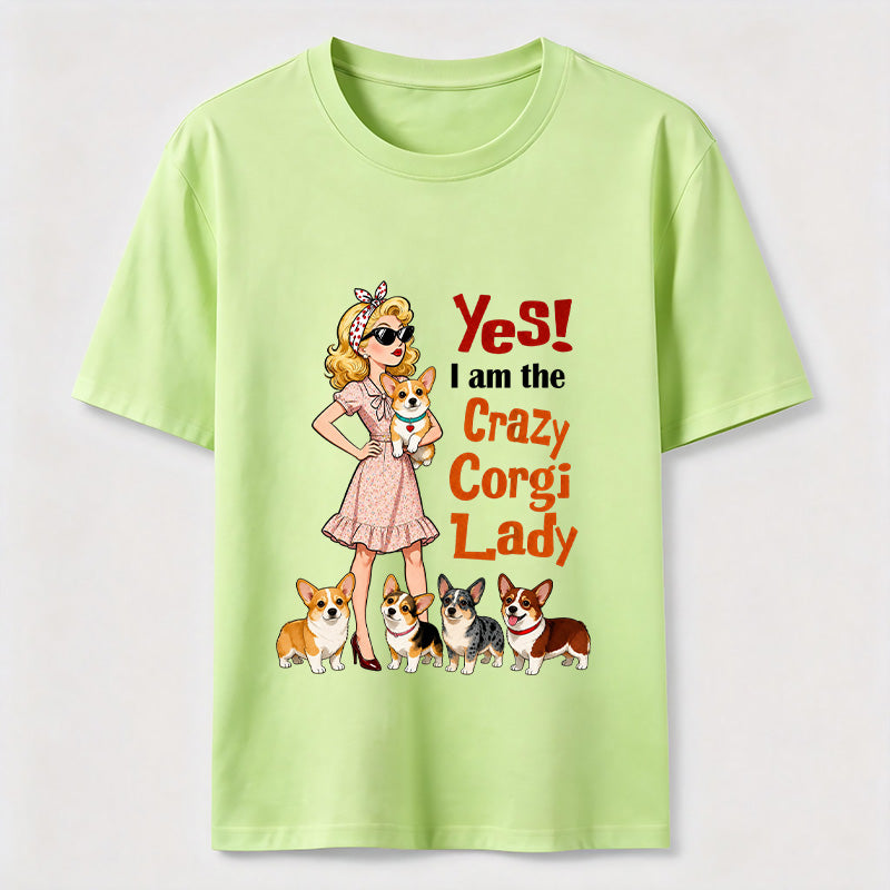 Crazy Corgi Lady Classic T-Shirt