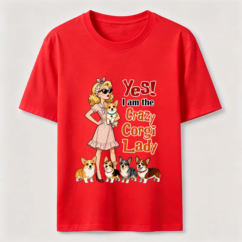 Crazy Corgi Lady Classic T-Shirt