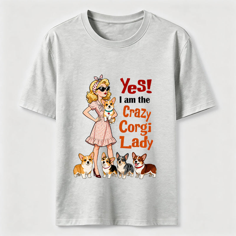 Crazy Corgi Lady Classic T-Shirt