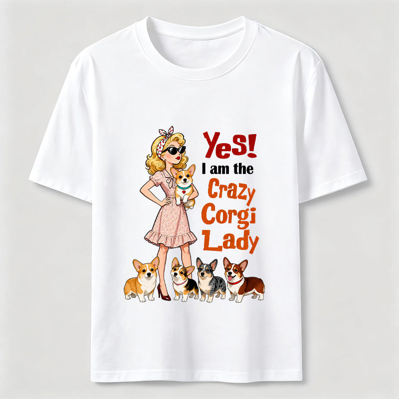 Crazy Corgi Lady Classic T-Shirt