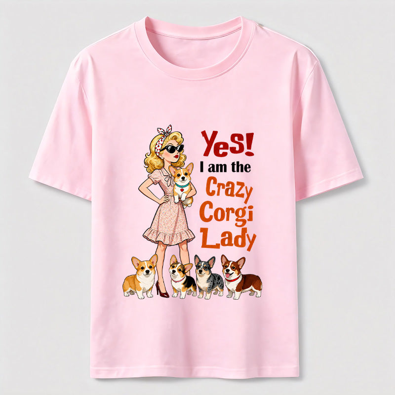 Crazy Corgi Lady Classic T-Shirt