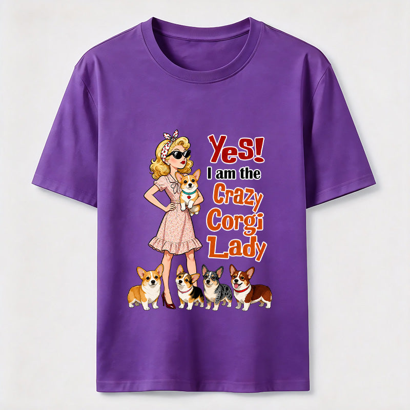 Crazy Corgi Lady Classic T-Shirt