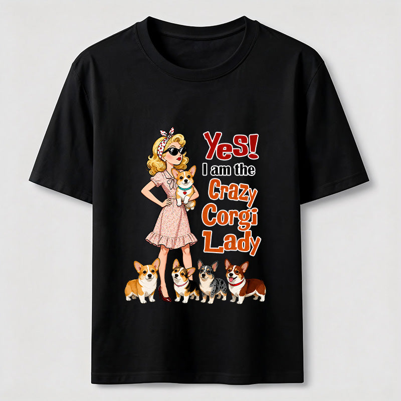 Crazy Corgi Lady Classic T-Shirt