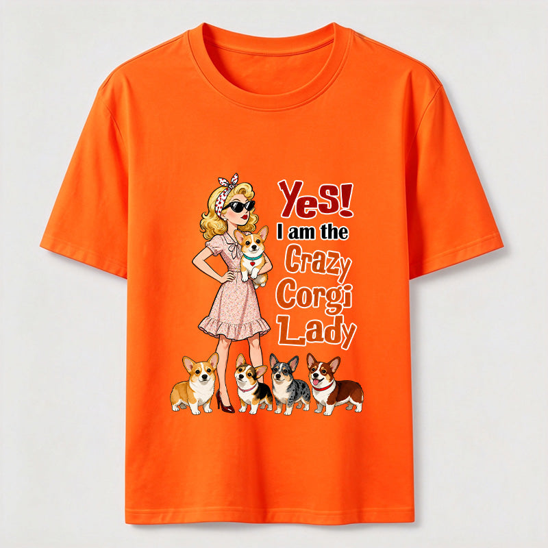 Crazy Corgi Lady Classic T-Shirt