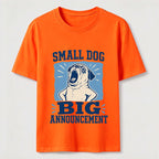 Small Dog Big Announcement Pug Classic T-Shirt