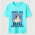Small Dog Big Announcement Pug Classic T-Shirt