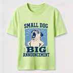 Small Dog Big Announcement Pug Classic T-Shirt