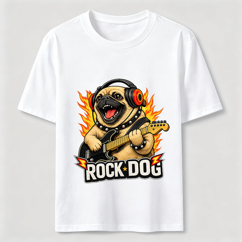 Rocking Pug Guitar Classic T-Shirt
