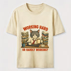 Working Hard Hardly Working Cat Classic T-Shirt