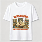 Working Hard Hardly Working Cat Classic T-Shirt
