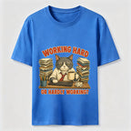 Working Hard Hardly Working Cat Classic T-Shirt