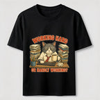 Working Hard Hardly Working Cat Classic T-Shirt