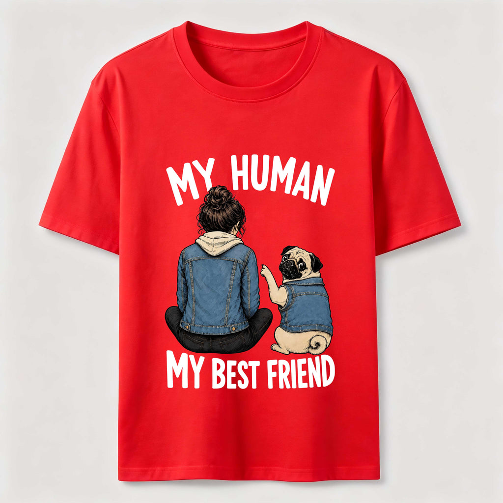 My Human My Best Friend Pug Mom Classic T-Shirt