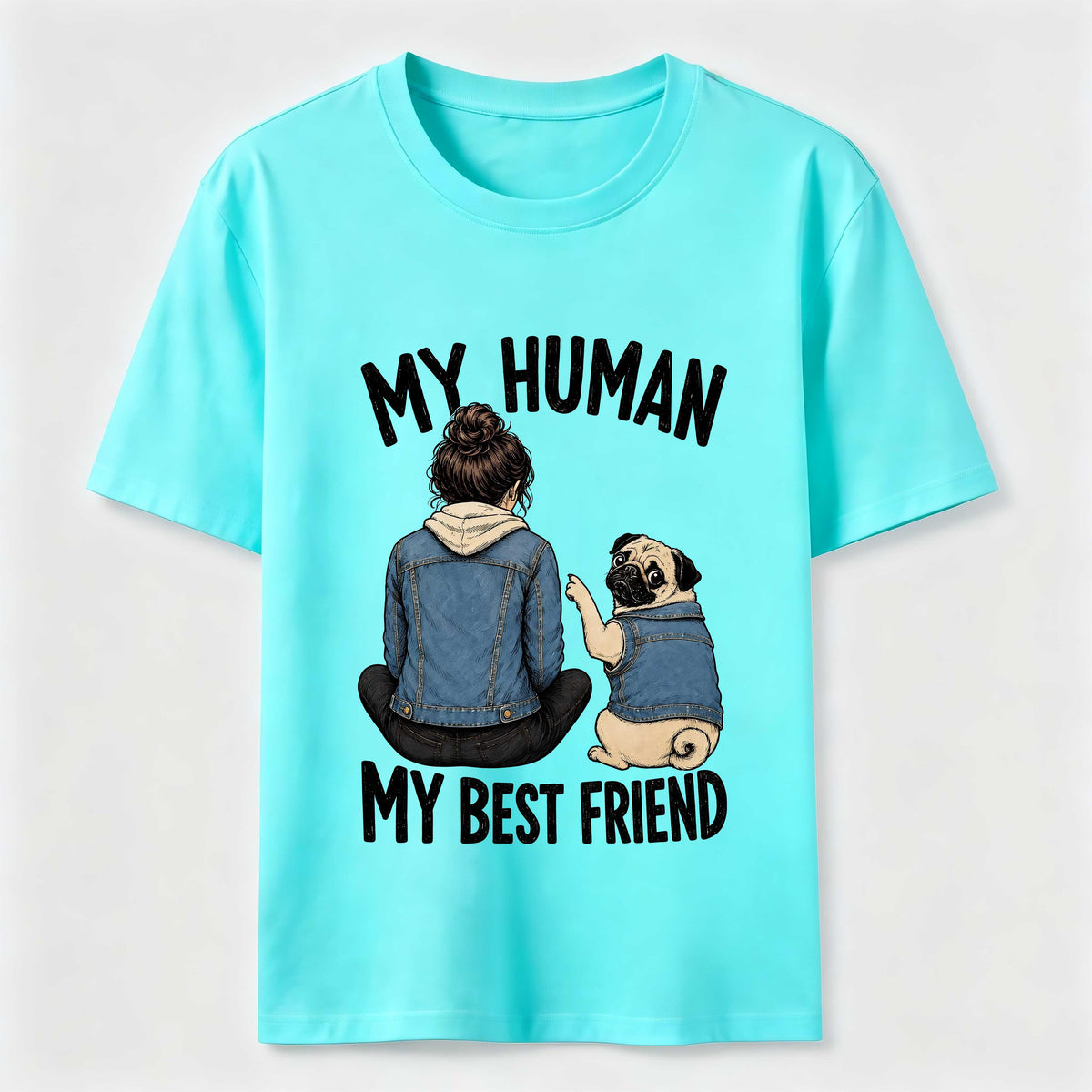 My Human My Best Friend Pug Mom Classic T-Shirt