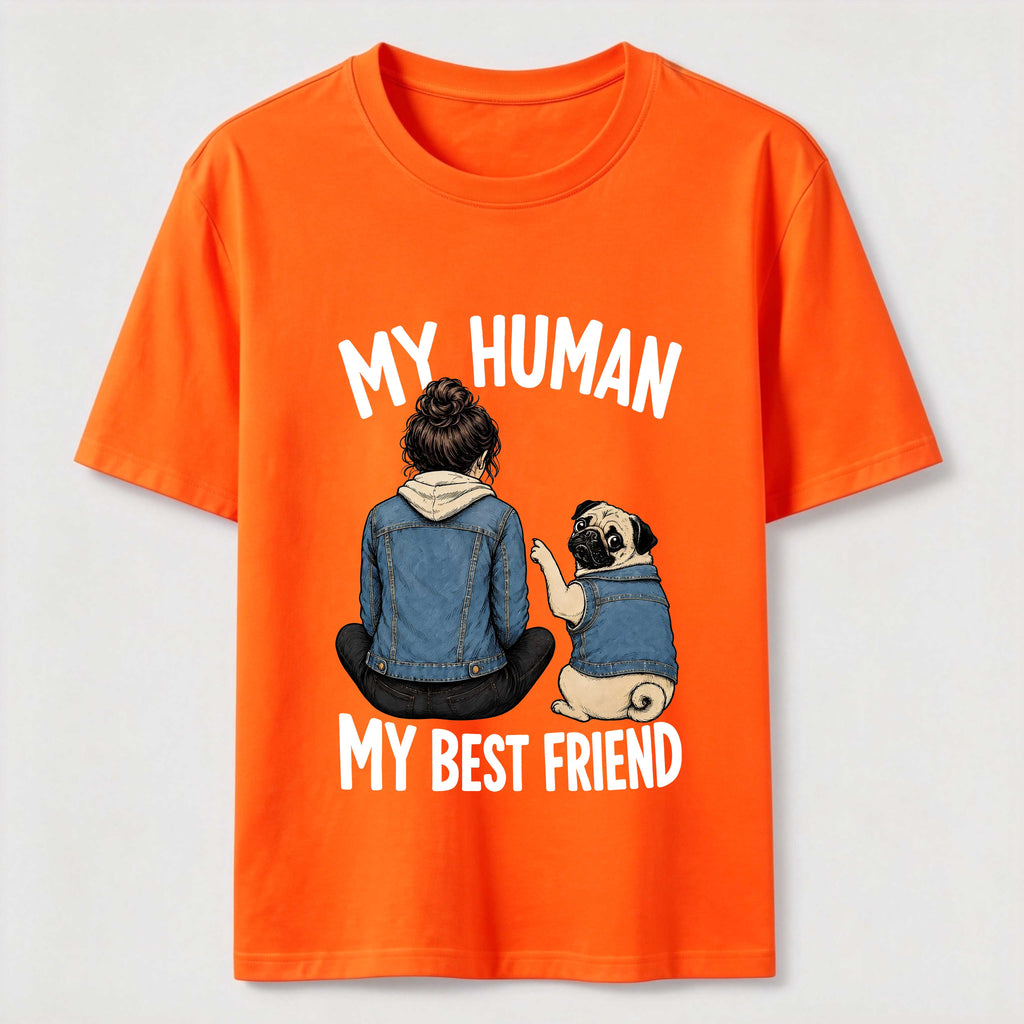 My Human My Best Friend Pug Mom Classic T-Shirt