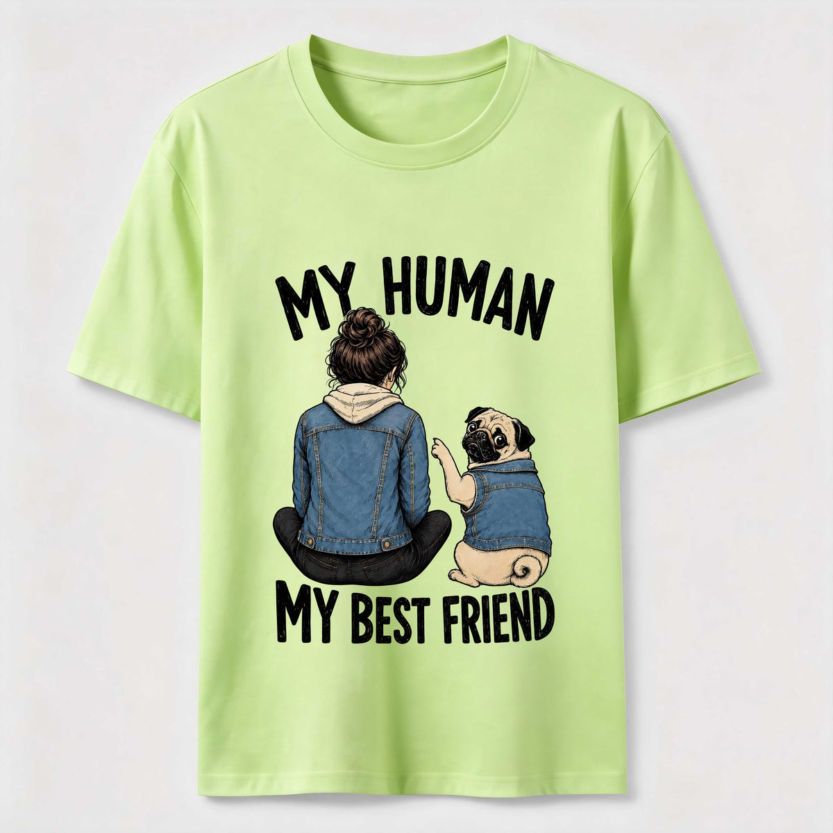 My Human My Best Friend Pug Mom Classic T-Shirt