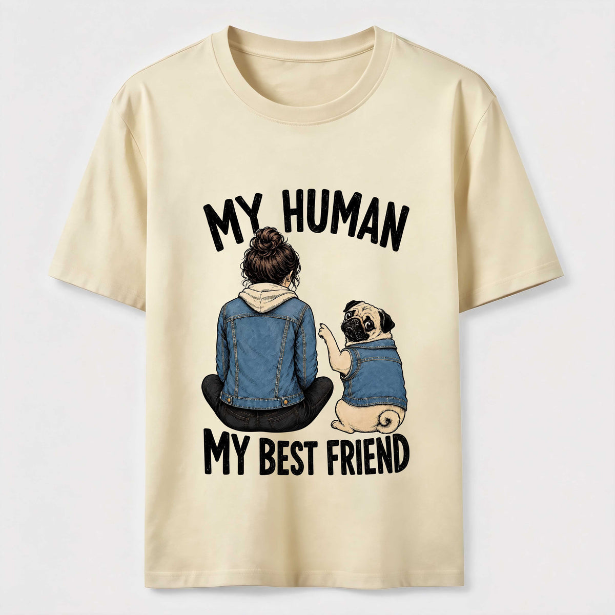 My Human My Best Friend Pug Mom Classic T-Shirt