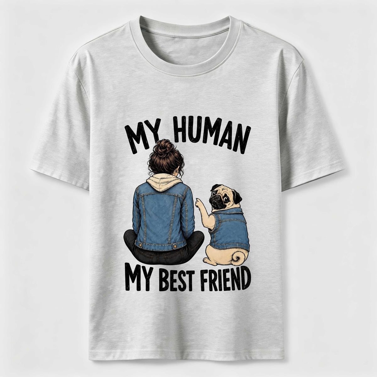 My Human My Best Friend Pug Mom Classic T-Shirt