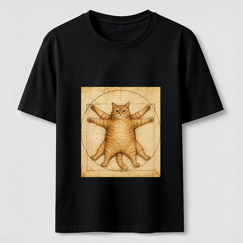 Da Vinci Manuscript Cat Art Classic T-Shirt