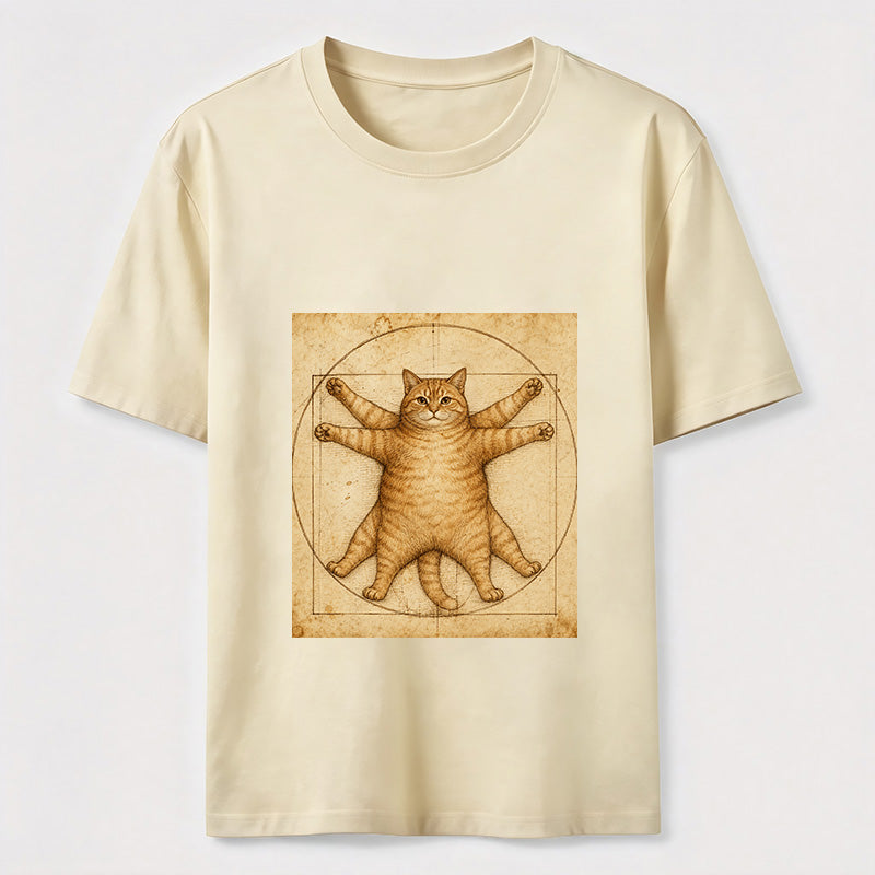 Da Vinci Manuscript Cat Art Classic T-Shirt