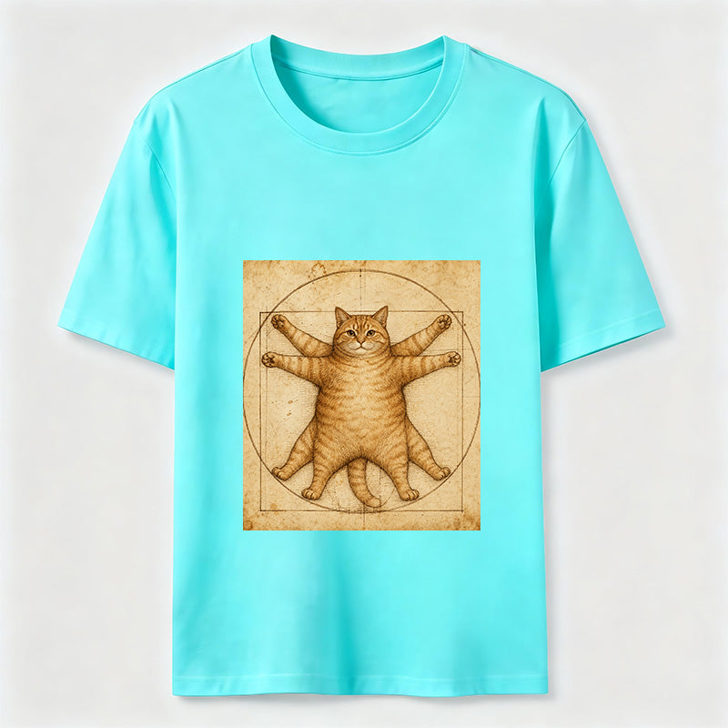 Da Vinci Manuscript Cat Art Classic T-Shirt
