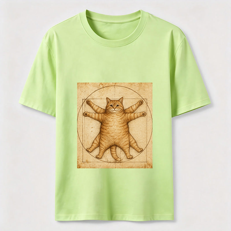 Da Vinci Manuscript Cat Art Classic T-Shirt