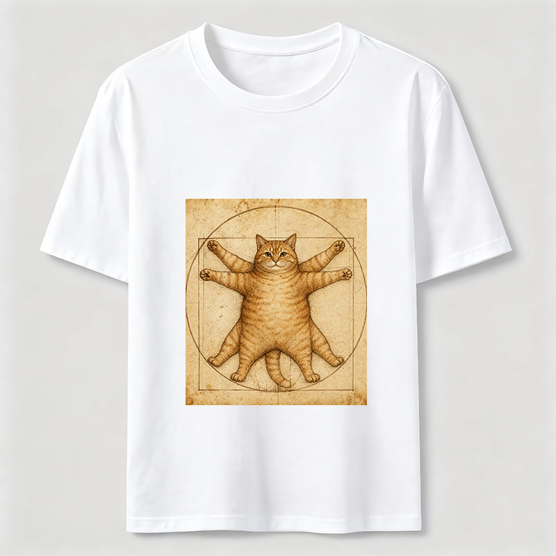 Da Vinci Manuscript Cat Art Classic T-Shirt