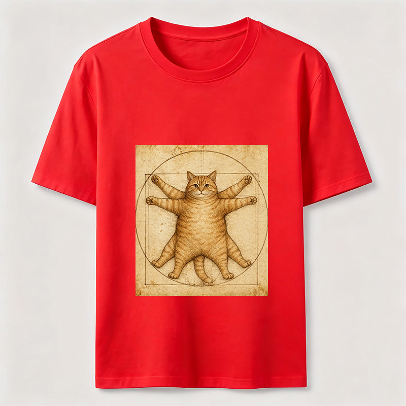 Da Vinci Manuscript Cat Art Classic T-Shirt