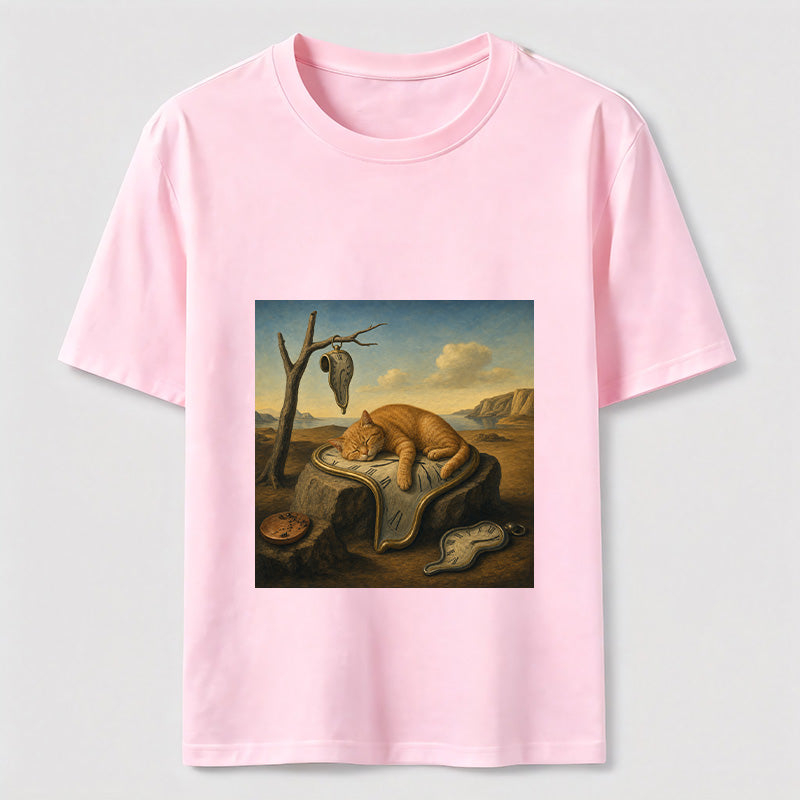 Melting Clock Cat Nap Classic T-Shirt