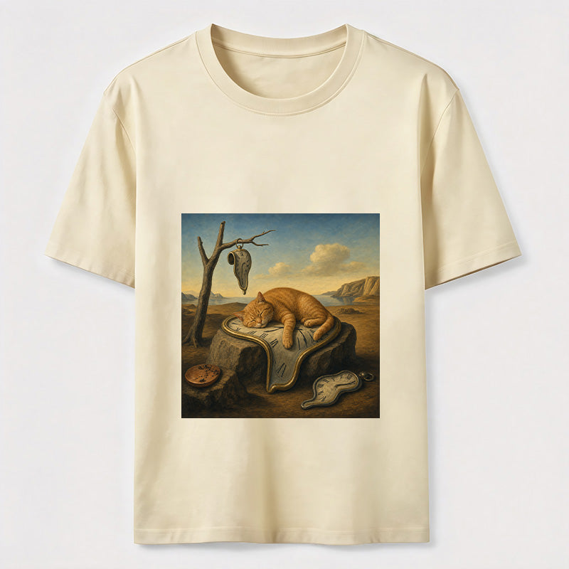Melting Clock Cat Nap Classic T-Shirt