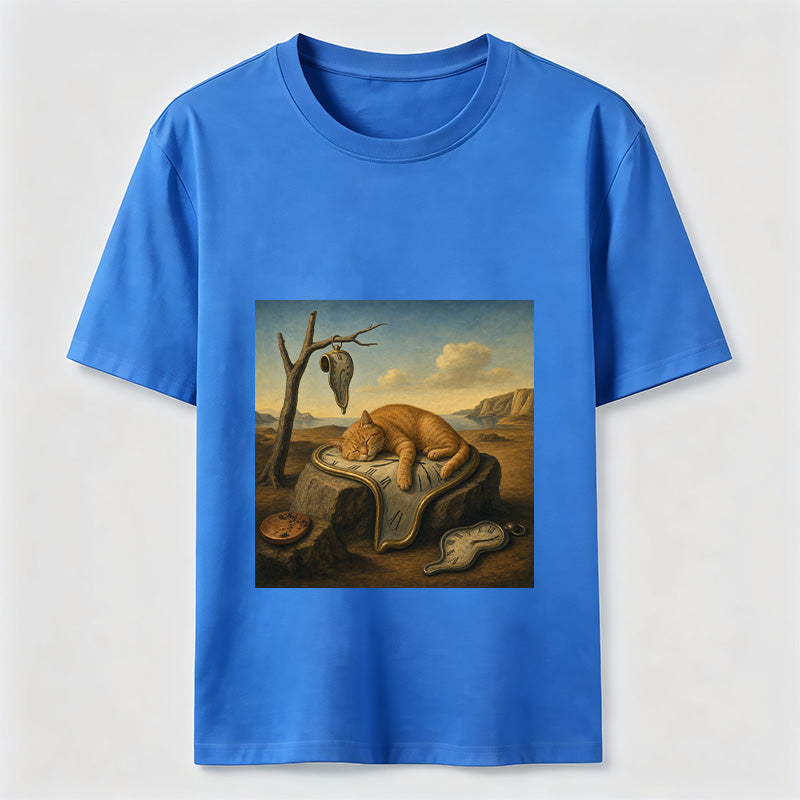 Melting Clock Cat Nap Classic T-Shirt