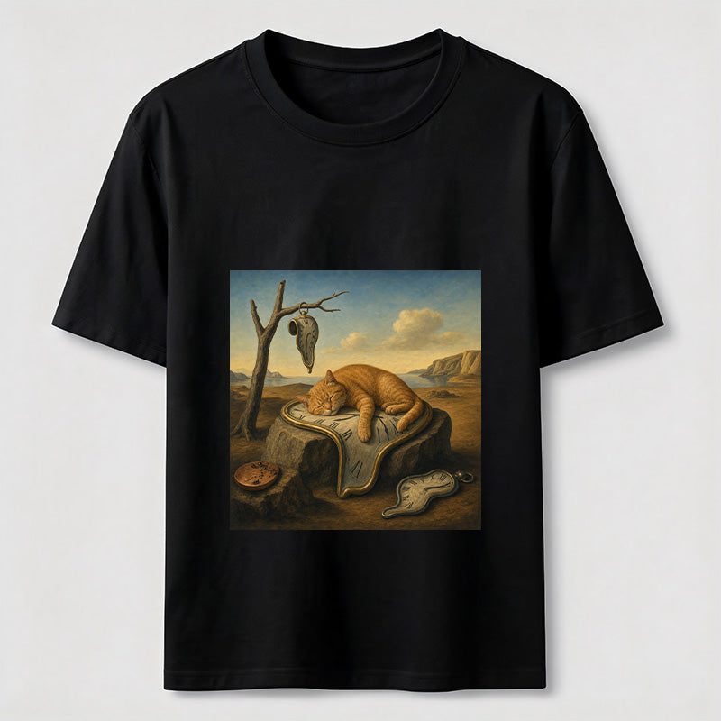 Melting Clock Cat Nap Classic T-Shirt