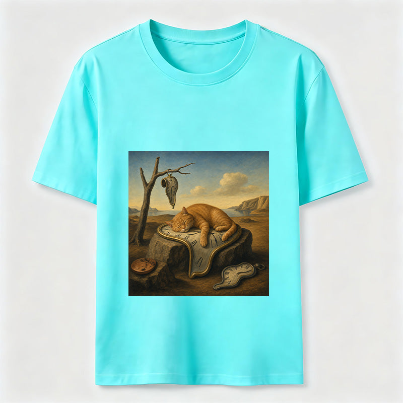 Melting Clock Cat Nap Classic T-Shirt