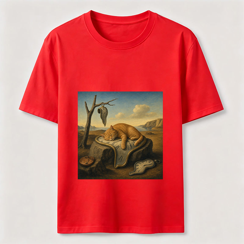 Melting Clock Cat Nap Classic T-Shirt
