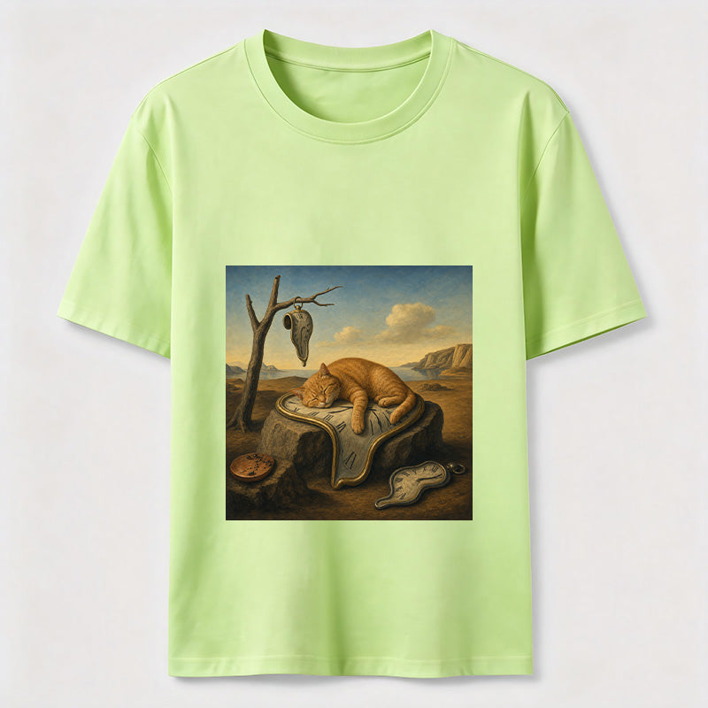 Melting Clock Cat Nap Classic T-Shirt