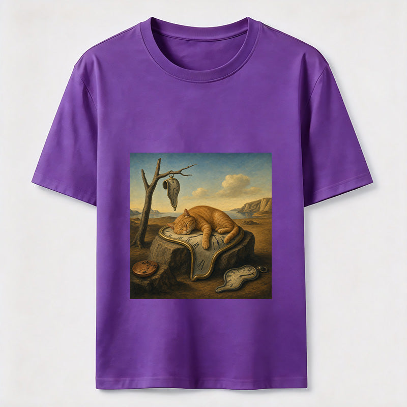 Melting Clock Cat Nap Classic T-Shirt