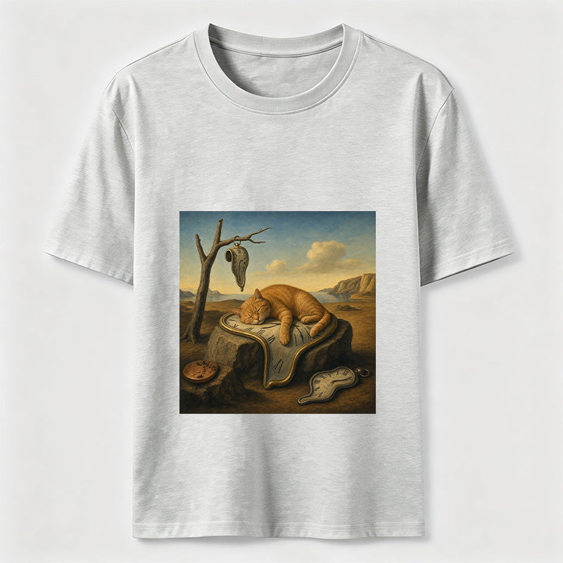 Melting Clock Cat Nap Classic T-Shirt