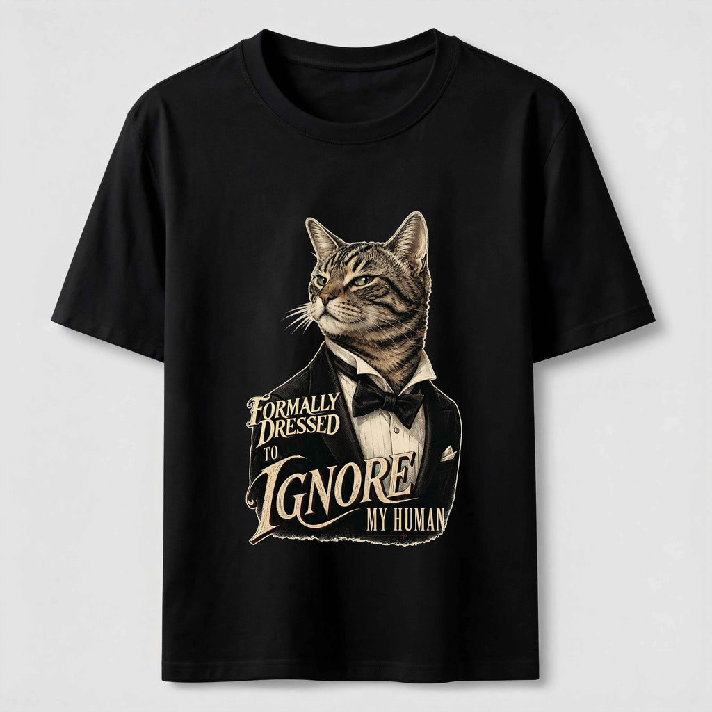 Dressed to Ignore My Human Cat Classic T-Shirt