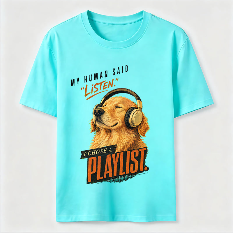 Chose a Playlist Golden Retriever Classic T-Shirt