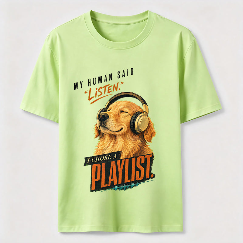 Chose a Playlist Golden Retriever Classic T-Shirt