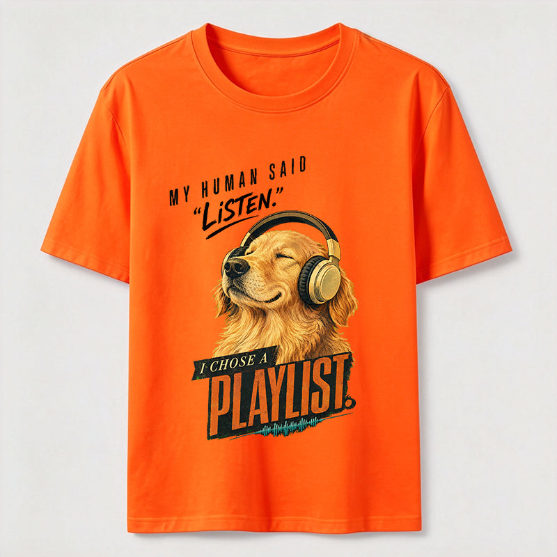 Chose a Playlist Golden Retriever Classic T-Shirt