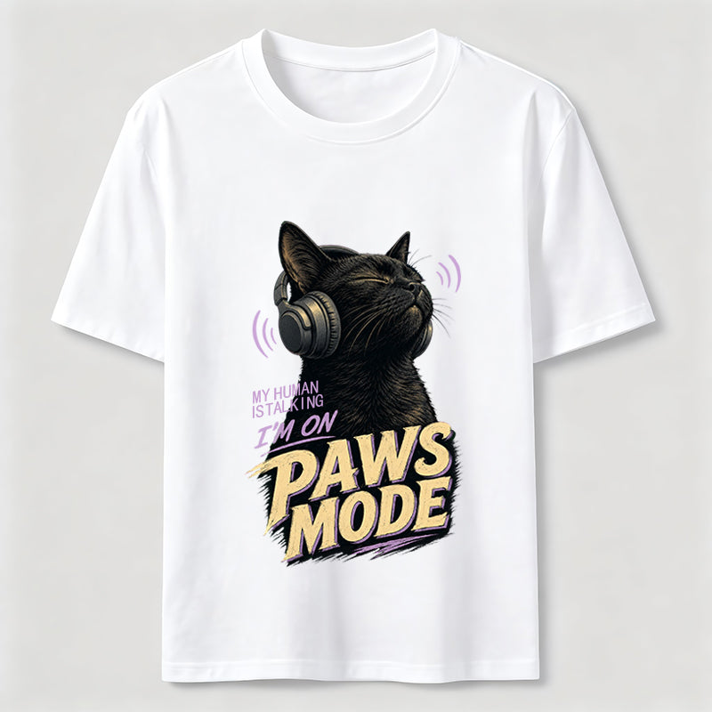 Paws Mode Headphone Cat Classic T-Shirt