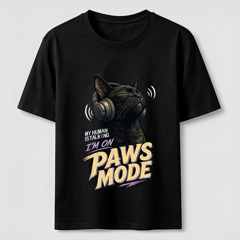 Paws Mode Headphone Cat Classic T-Shirt