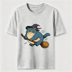 Witch Cat on a Broom Classic T-Shirt