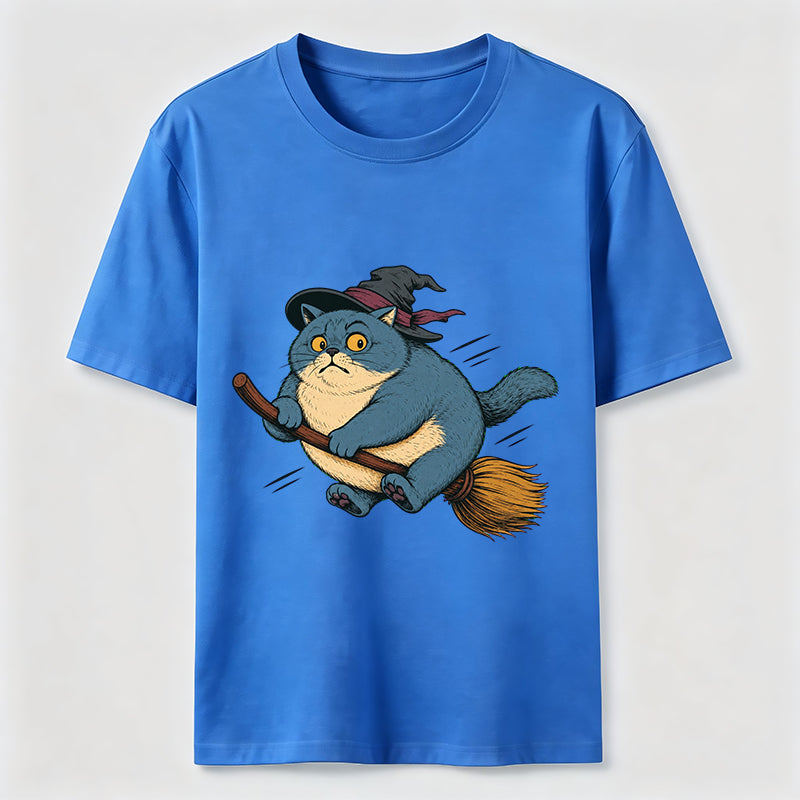 Witch Cat on a Broom Classic T-Shirt