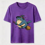 Witch Cat on a Broom Classic T-Shirt