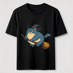 Witch Cat on a Broom Classic T-Shirt
