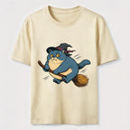 Witch Cat on a Broom Classic T-Shirt