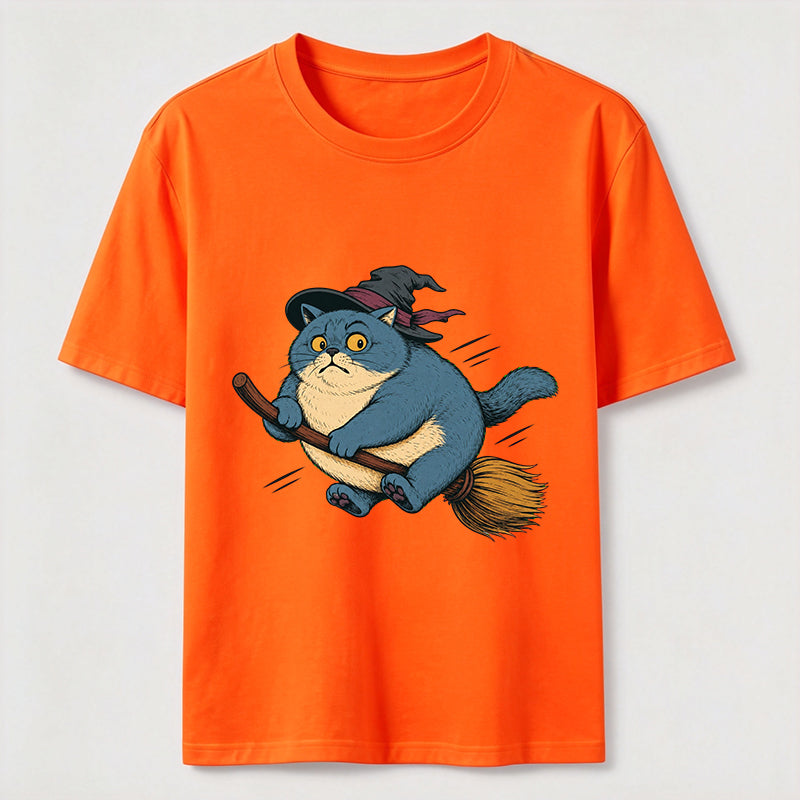 Witch Cat on a Broom Classic T-Shirt